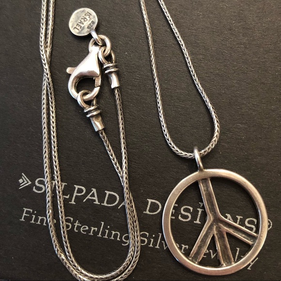 Silpada Sterling Silver Peace Sign Necklace N1971 - Picture 4 of 8